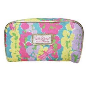 Lilly Pulitzer for Estée Lauder floral cosmetic makeup bag New Never Use